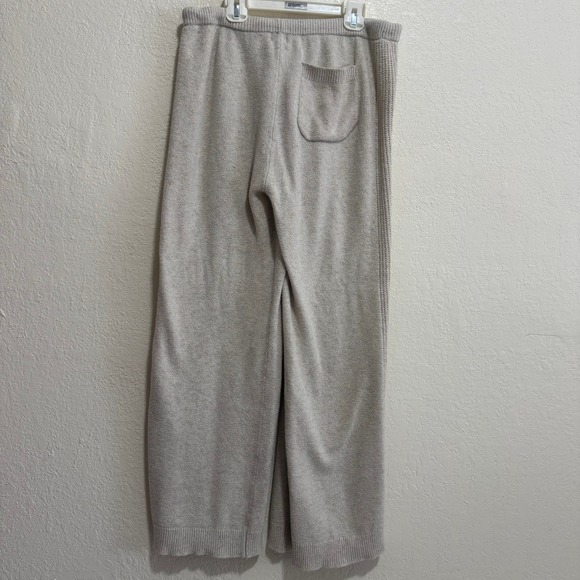 Auden Women's Oatmeal Knit Lounge Pants Drawstring Waist Wide Leg Size Medium - Picture 6 of 9